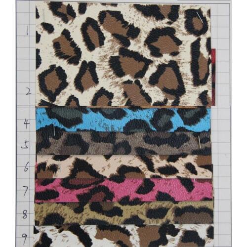 Synthetic PVC Leopard Leather fabric Leopard pattern material