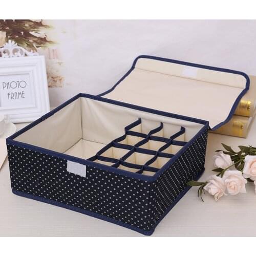 13 Grid Clothes Linen Organizer Storage Box Non-Woven Fabric Folding Case For Bra Socks Underwear Organizer For Cloth Storage