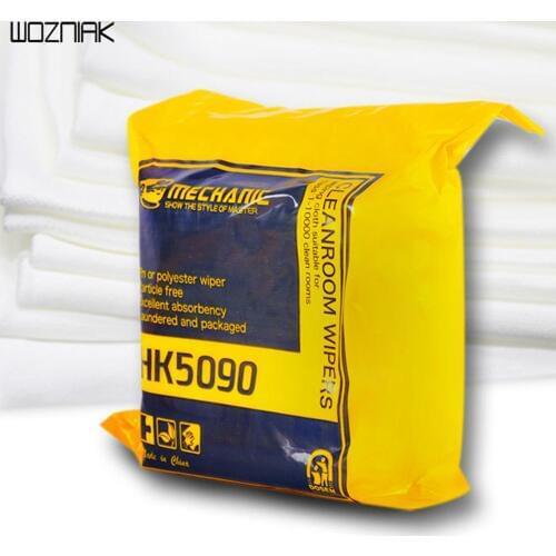 HK5090 High-Quality Touch Screen Cleanroom Wipers Microfiber Anti Static Non Dust Cloth for Mobile Phone Pad Tablet Camera Lapto