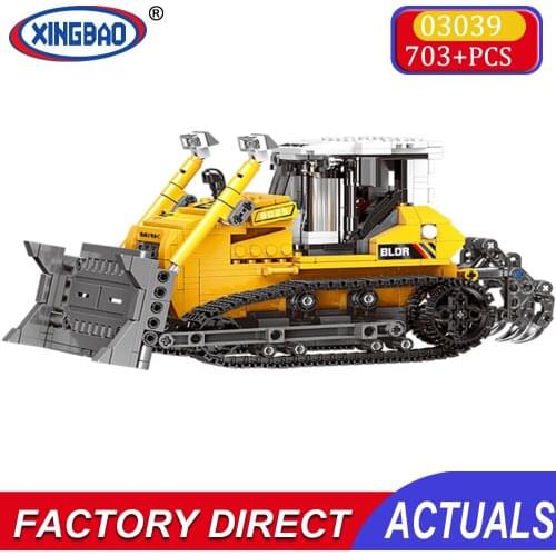 Xingbao Building Blocks Bricks Bulldozer Engineering Toy Education Construction Vehicles For Kids Set Machinery Toys For Boys