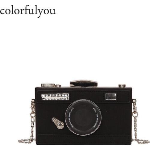 2019 Camera Shape Shoulder Bag Personality Camera Modeling Bag Women Messenger Chain Bag fashion ladies clutch bags Purse Wallet