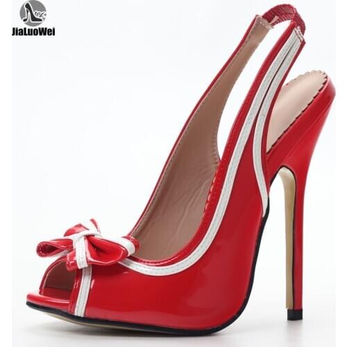Women High Heels Sandals Woman Summer Pumps Strap Shoes Ladies Open Toe 14 CM Thin Heels Plus Size 36-46