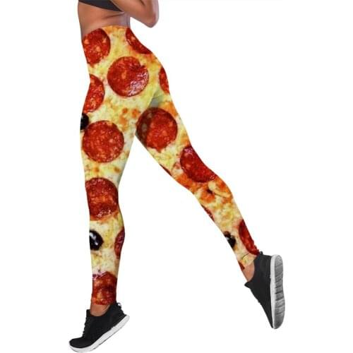 CLOOCL Women Leggings Gourmet Pizza Printed High Waist Elasticity Legging 3D Fashion Fitness Pant for Female Jogging Pants