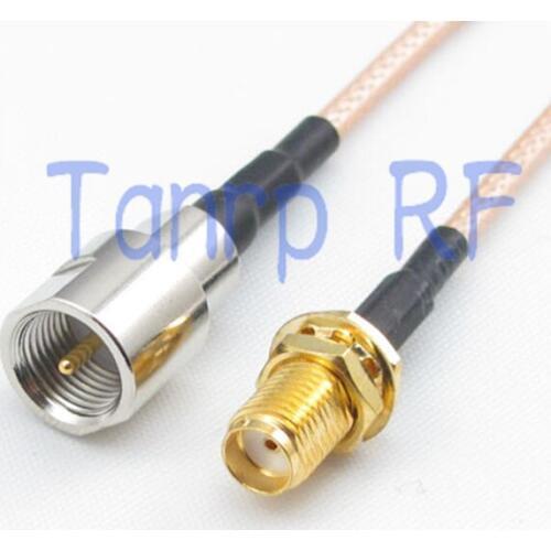 15CM Pigtail coaxial jumper cable RG316 cord 6inch FME male plug to SMA female jack RF adapter connector