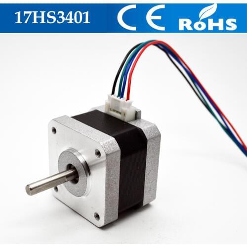 17HS3401 4-lead Nema 17 Stepper Motor 42 motor 42BYGH 1.3A CE CNC Laser Grind Foam Plasma Cut