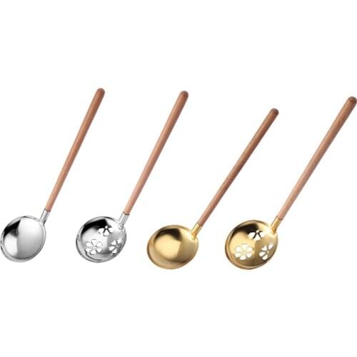 2Pcs Soup Spoon Household Hot Pot Colander Soup Spoon High-End Japanese Cuisine Spoon Ramen Small Soup Spoon