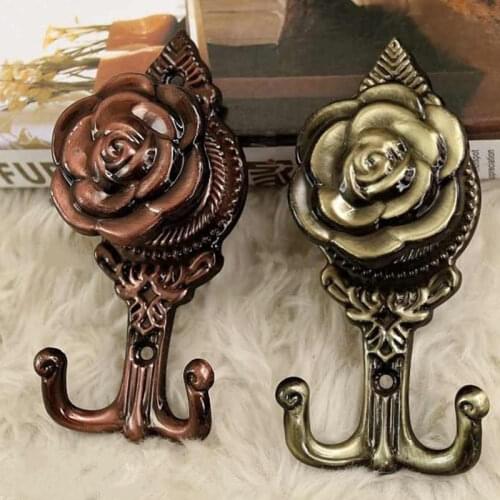 2pcs! High quality Retro rose design door wall Tassel hooks holder hanger curtain accessories home decoration,Free shipping