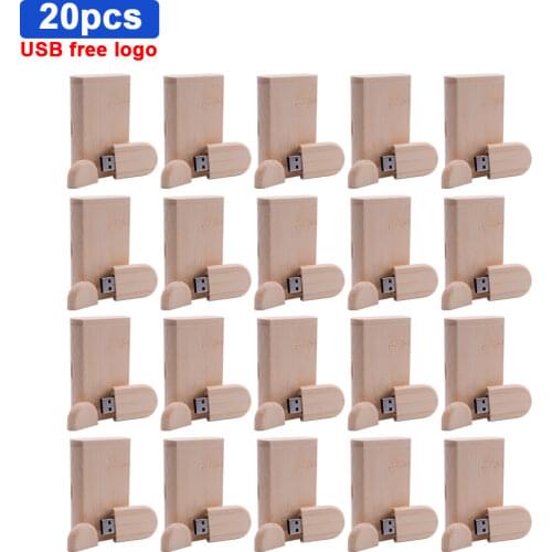 20pcs/lot free Customize LOGO wooden + Box pendrive 4GB 16GB 32GB 64GB usb Flash Drive U disk Memory stick wedding Gift