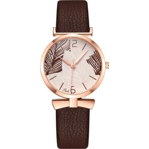 2020 Casual Women Quartz Watches for Ladies Round Luxury Silver Clock Quartz Leather Strap Watch Analog Wrist Watch reloj mujer