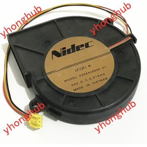Nidec 23E6440850 01 DC 24V 0.21A 75x75x15mm 3-Wire Server Cooling Fan