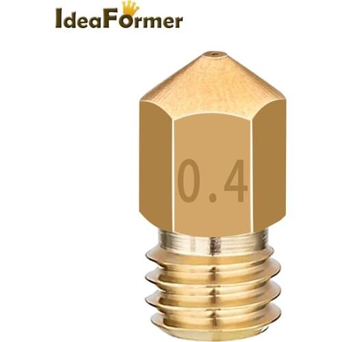 5/10pcs 3D Printer Parts M6 Threaded Nozzle Full Brass 0.4mm /1.75mm Filament For V5 V6 Hotend Extruder