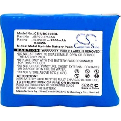 Cameron Sino 2000mAh Battery BP70, P50AA for Uniden Bearcat BC70XLT, BF003RF, BL00005, BP70, P50AA, XTEU2RWEM