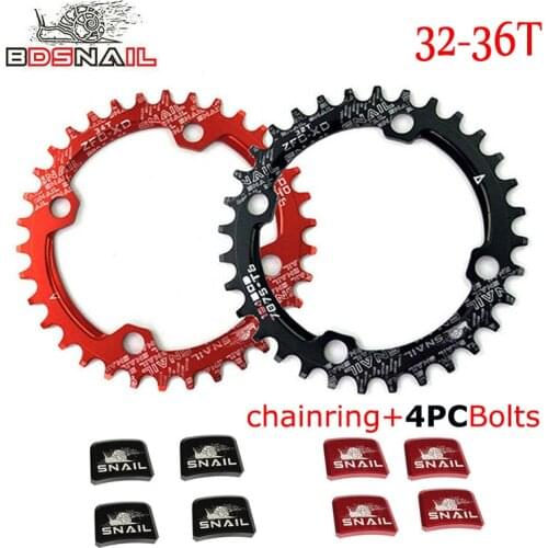BDSNAIL 104BCD Chainring Mountain Road Bike Chain Ring Narrow Wide Round Oval Bicycle Chainwheel Bolts 32-42T