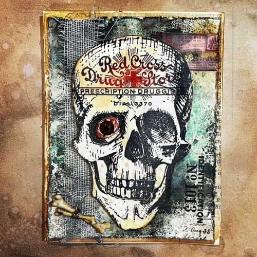 Halloween Rest In Peace Skull Metal Cutting Dies Stamps Scrapbook Diary Secoration Embossing Template DIY Card Handmade 2021 New