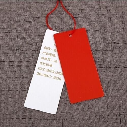 Custom logo brand garment clothing printed paper taghang/tags for clothing clothes printing swing tag