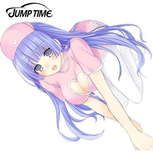 JumpTime 13cm x 10.9cm Hot Girl Anime Izayoi Miku Render Beauty Vinyl Car Van Window Laptop Fridge Decal Car Sticker