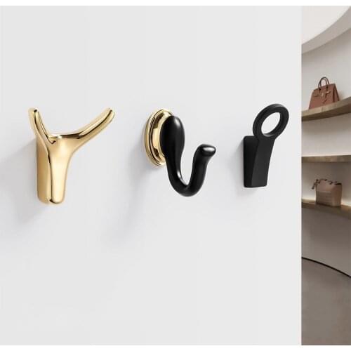 KK&FING Nordic Zinc Alloy Clothes Hooks Wall Hanger Coat Bag Hat Hanging Hooks Bathroom Kitchen Storage Hooks With Screws