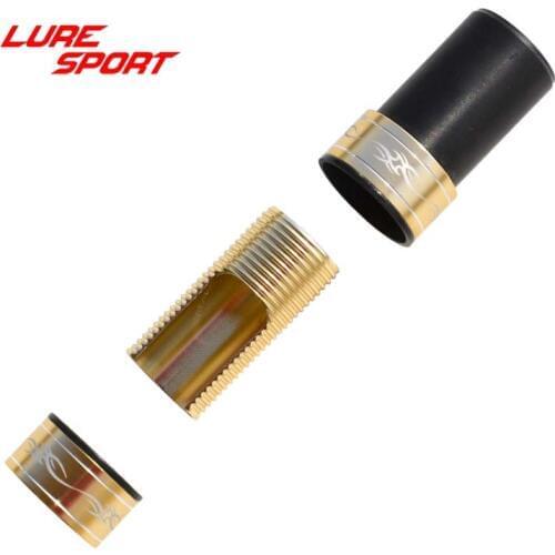 LURESPORT 2 sets Aluminum and plastic parts of spinning Reel Seat Rod Building Component Repair Fishing rod DIY Accessory