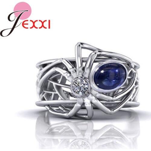 Cute 925 Sterling Silver Ring Hollow Cubic Zirconia Wedding Finger Rings Bijoux For Women Anniversary Birthday Gifts Wholesale