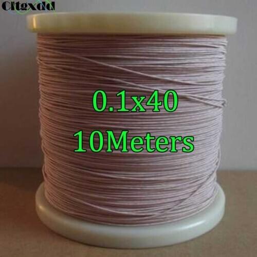 Cltgxdd 0.8mm 0.1x40 Shares Litz Wire Multi-strand Copper Wire Polyester For Filament Yarn Envelope Envelope 10 Meters/pc