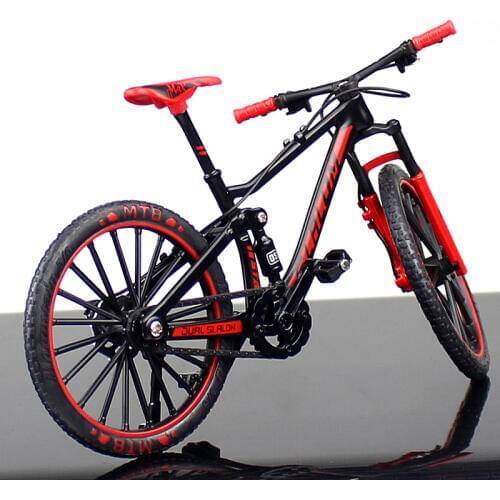 1/10 Metal Alloy Bicycle Model Toys Racing Cycle Bike Cross Mountain Bike Replica Collection Diecast for Childrens Gift display