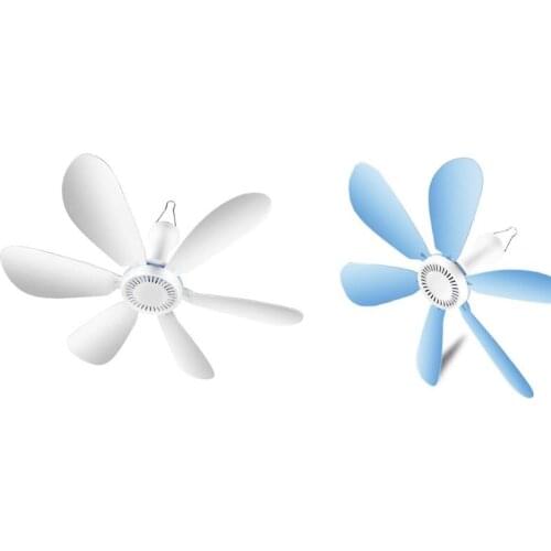 M5TE AC 220V 20W 6 Leaves 16.5inch Silent Household Dormitory Bed Hanging Fan Switch Ceiling Fan Energy Saving Cooling Fan