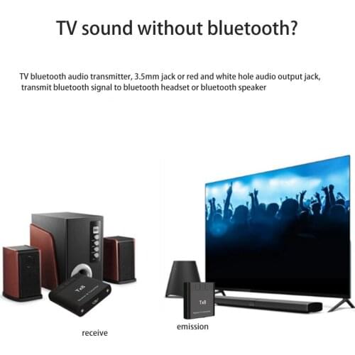 2 in 1 Bluetooth 5.0 Audio Transmitter Receiver,Plug and Play 3.5mm/Aux,Receiver for Projectors,Laptop,Computer