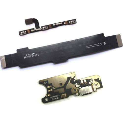 Power Volume main board connector flex USB charging port connector flex cable microphone For Xiaomi Pocophone F1 poco F1
