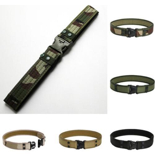 Tactical Sport Belt With Plastic Buckle Army Military Loop Multifunction Adjustable Canvas & Outdoor Belt Combat Hook Waist J1X8