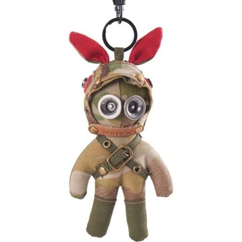 RIMIX Military Tactical Rabbit Camo Steampunk Wind Key Elf Pendant Car Backpack Keychain Placed Behind The Backpack