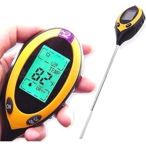 4 in 1 Soil pH Meter Garden plant survey Sunlight Moisture pH Temperature Gardening Instrument