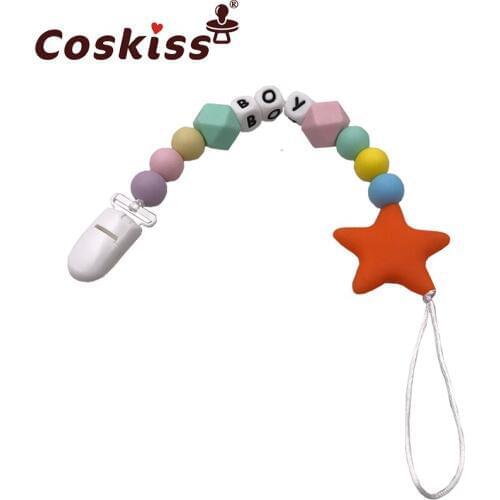 Pacifier Clips Silicone Teething Beads BPA Free Binky Holder for Girls, Boys, Baby Shower Gift, Teether Toys, Soothie, Mam