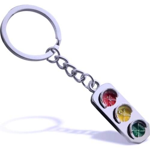 Cute Mini Traffic Light Shape keyChain For Women Men Car Bag Fashion Key Ring Keychain Pendant Jewelry Gifts