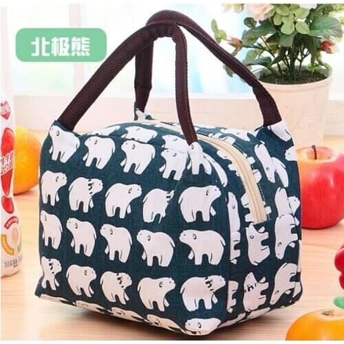 Female Lunch Food Box Bag Insulated Thermal Food Picnic Lunch Bags For Women Children Men Cooler Tote Bag Case Fashion