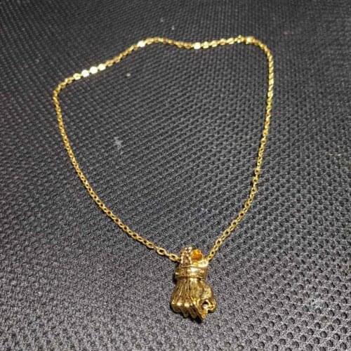 Chic Pendant Necklace Fist Vintage Alloy Gothic Powerful Fist Pendant Necklace Charm Jewelry for Unisex