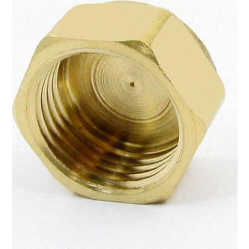1/2" Female Threaded Dia Metal Hex Head Pipe Connector Cap Fitting 3pcs
