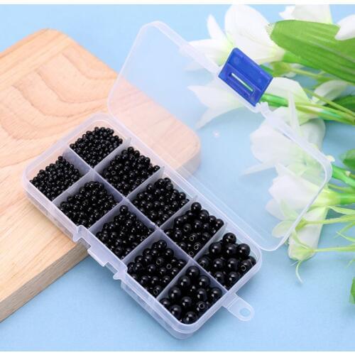 1380Pcs 1380Pcs 3mm/4mm/5mm/6mm/8mm DIY Doll Puppet Plastic Black Eyes Sewing Beads Safety Craft For Handmade Teddy Bear Kids