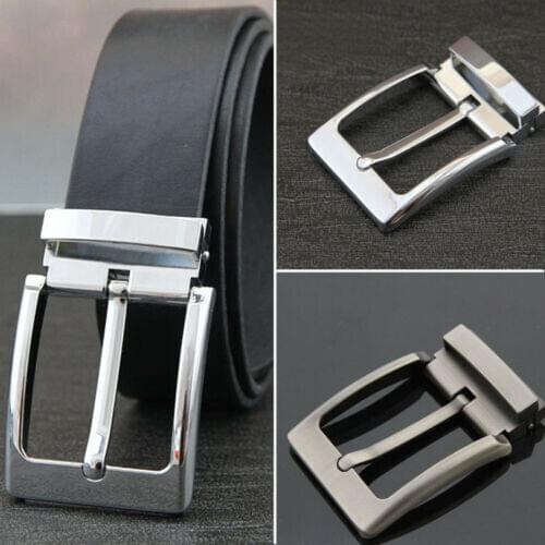 40mm DIY Replaceable Belt Buckle Zinc Alloy Pin Buckle Accessories Father Husband Gift For Mens Gents Leather Belt 3 Colors