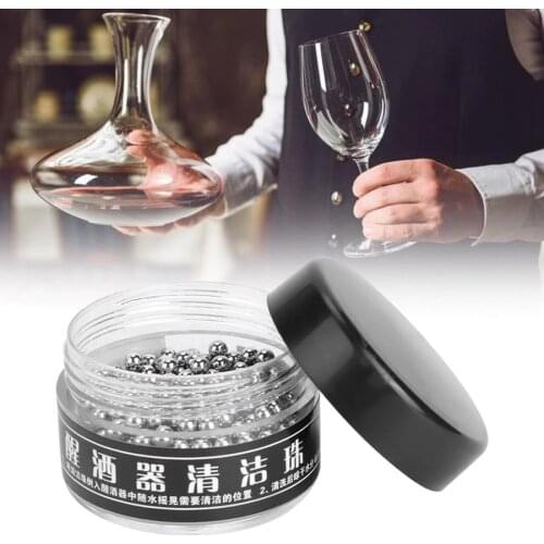 500Pcs 3mm Stainless Steel Decanter Cleaning Balls Household Cleaning Tools for Wine Decanter Bolas Limpia Botellas Bar