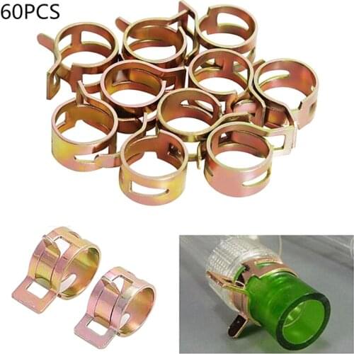 60Pcs Auto Car Spring Clip Fuel Oil Water Hoes Pipe Tube Clamp Fastener 6 Sizes