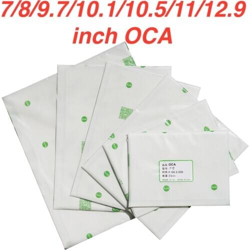 250um OCA Optical Clear Adhesive for iPad pro mini 7 8 8.4 9.7 10.1 10.5 11 12.9 inch Double Side Sticker Glue Film Refurbish