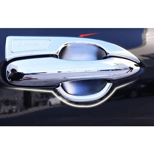 ABS Chrome For Toyota Camry 2018 Accessories Car Door Bowl Protector Panel Cover Trim With Logo Sticker Car Styling