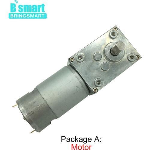 Bringsmart Mini Motor Self-lock Gearbox Reducer High Torque A58SW-555 DC 12v 24v Worm Motor 16-470rpm Use For Home Appliance