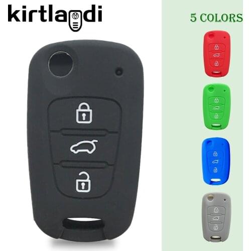 Folding Remote Silicone Car Key Cover Case for Hyundai I20 I30 I35 IX20 IX35 Accent for Kia Sportedge 3 Rio Ceed Soul Cerato 2