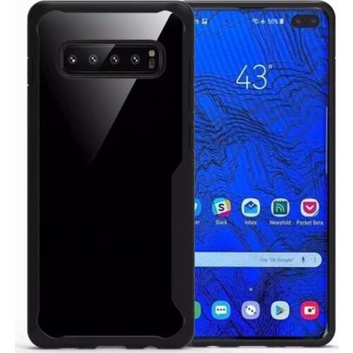 For Samsung Galaxy S10 Plus Case Soft Silicone+Transparent PC Armor shockproof Protective Back cover Cases for samsung s10