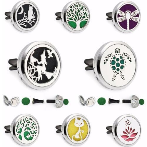 Sexy lady tortoise cat Diffuser locket removable sturdy Car Vent clip Essential Oil Perfume locket Magnetic 10 free Pad randomly