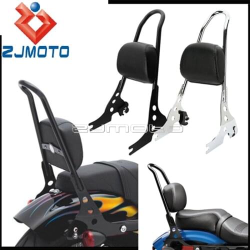 For Harley '04-later XL1200 XL883 Passenger Backrest Pad Sissy Bar For Sportster Iron 1200 883 Forty Eight SuperLow Custon
