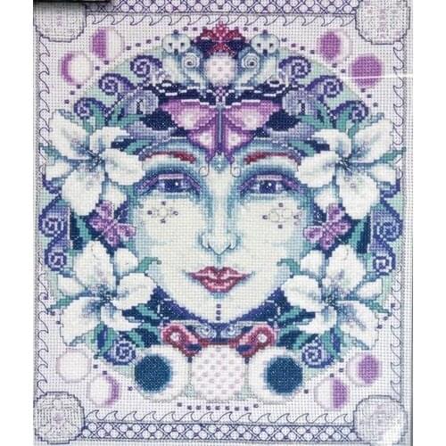 Factory Needlepoint Moon Can You Use Cross Stitch Patterns for Embroidery with 100% Cotton Floss & Free Shipping for Wall Decor