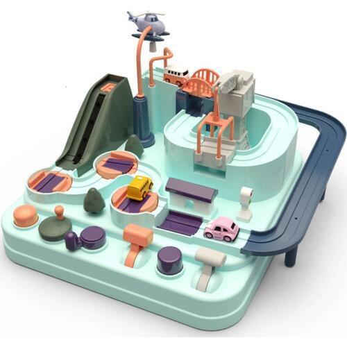 Racing Tracks Adventure Railway Car Toys for Children Eco-friendly Manual Car Adventure Tracks Toys Educational Table Games