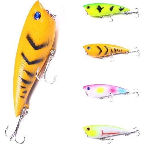 HENGJIA 1pcs Crank Fishing lures 7CM 7.7G Fishing Lure Hard Bait Top water Popper style isca artificial fishing tackle